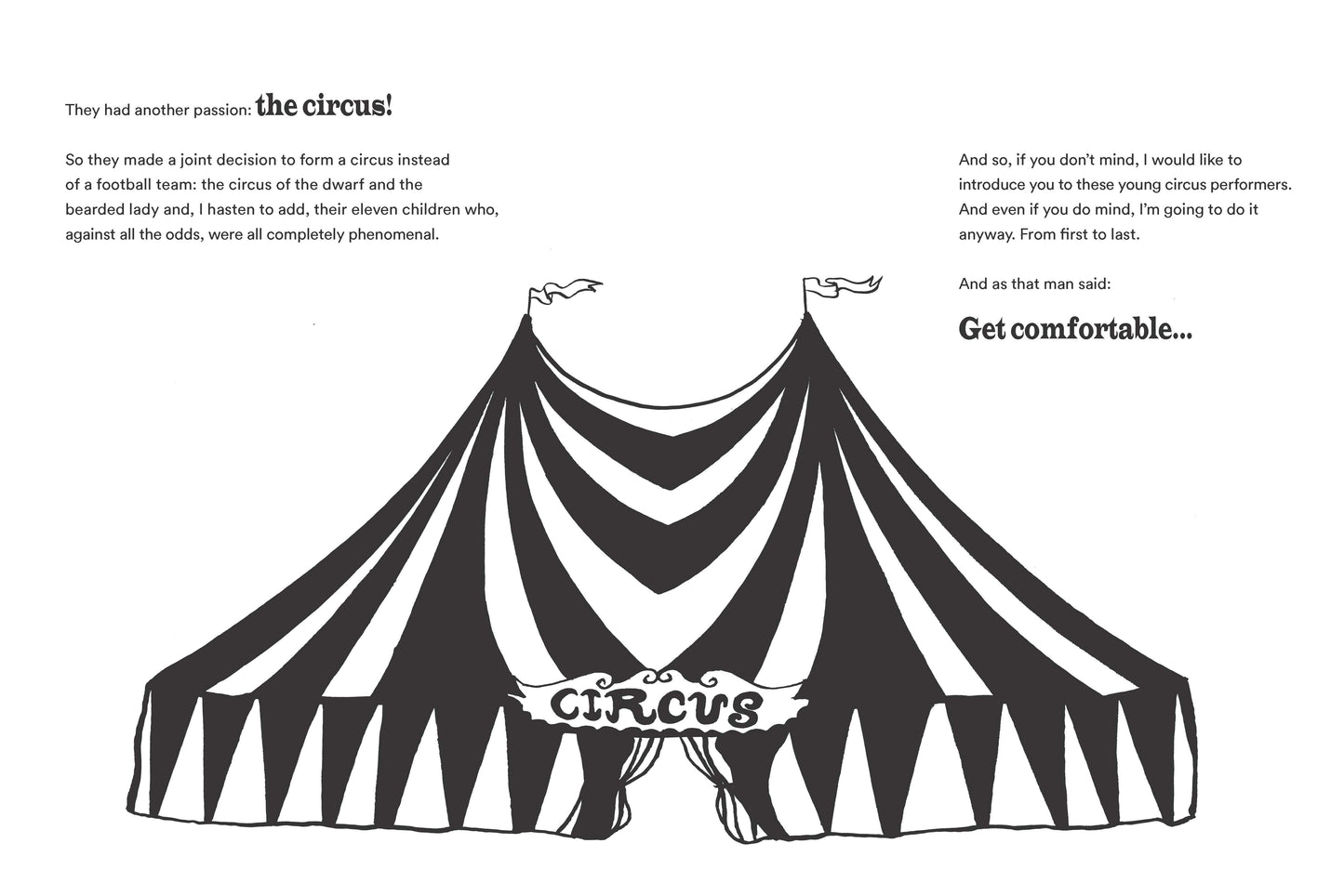 The circus of the dwarf and the bearded lady