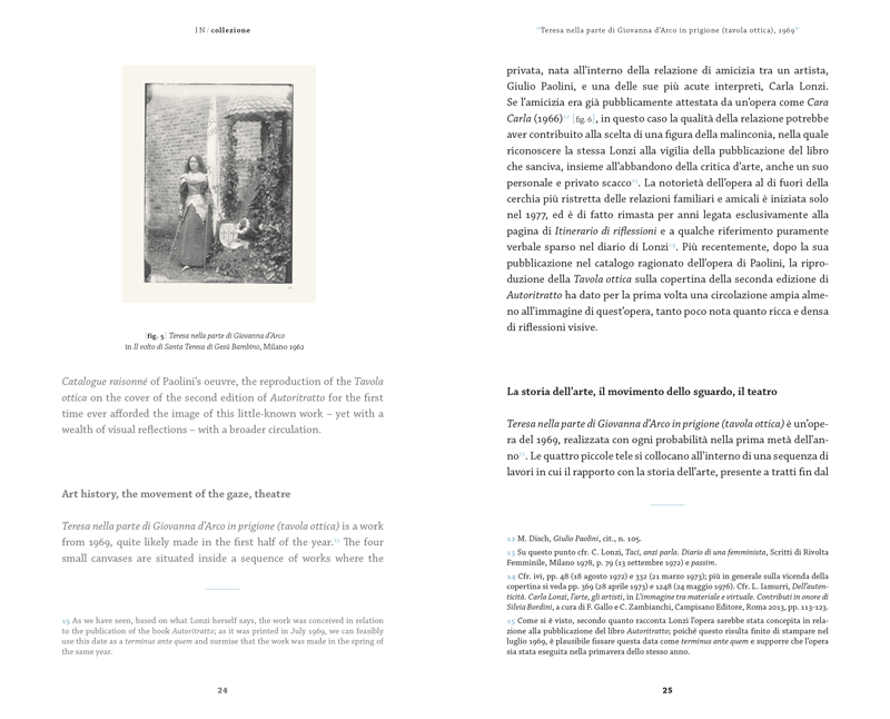 Giulio Paolini. Teresa nella parte di Giovanna d'Arco