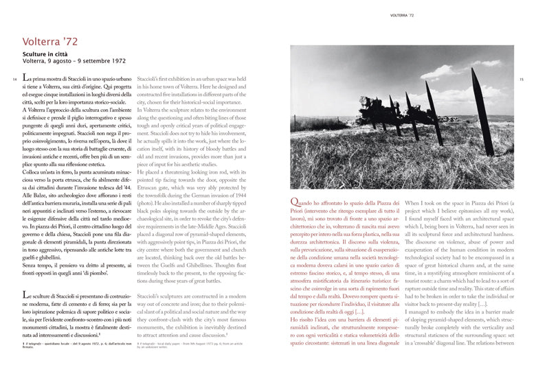 Mauro Staccioli. All'origine del fare
