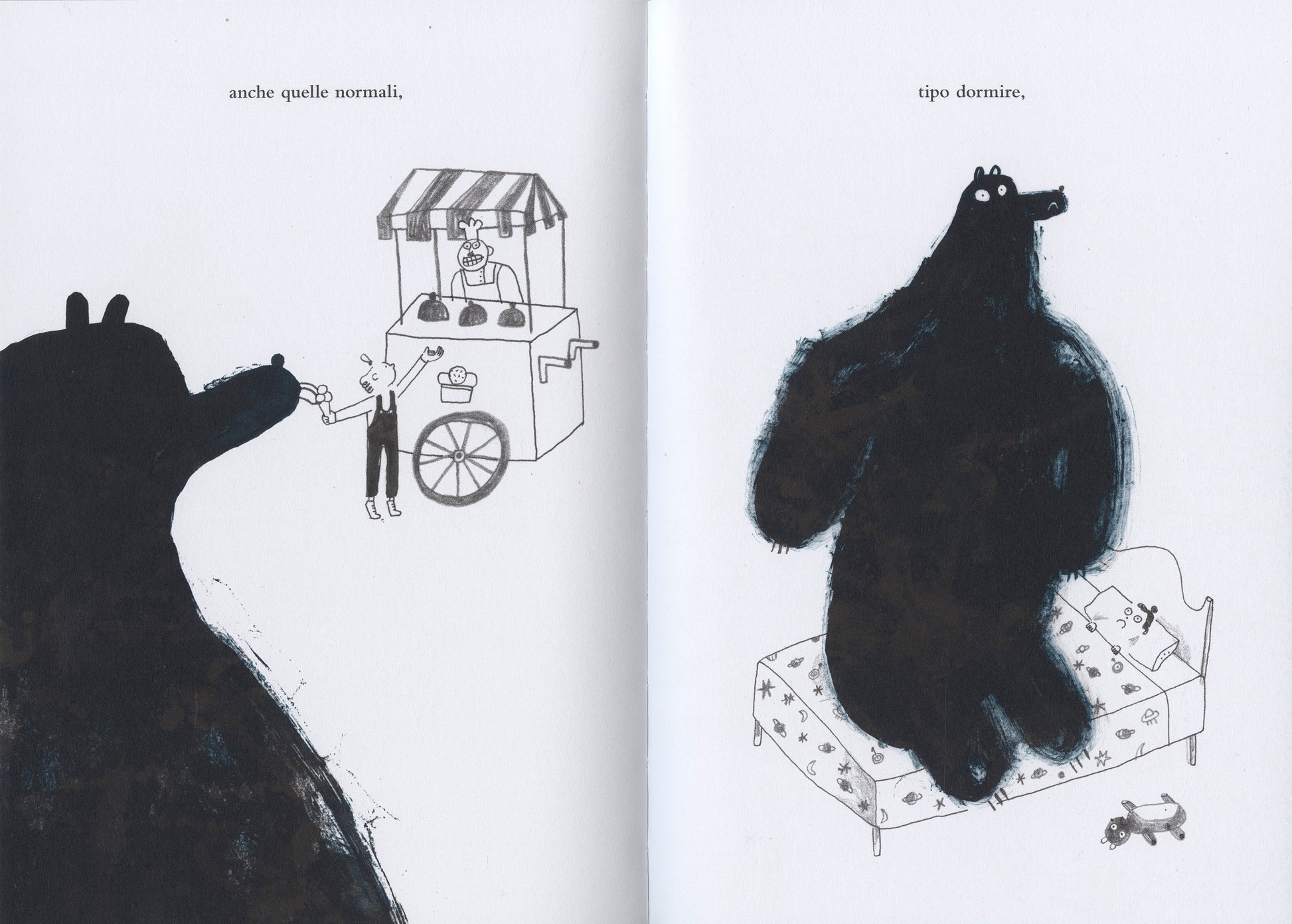 Un orso sullo stomaco
